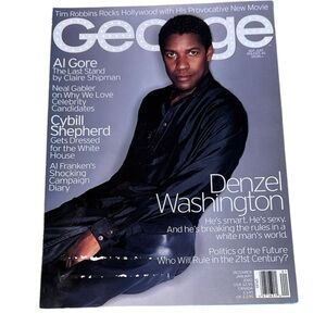 Vintage George Magazine Featuring Denzel Washington Dec. 1999 / Jan 2000